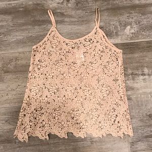 Embroided Lace Tank Top